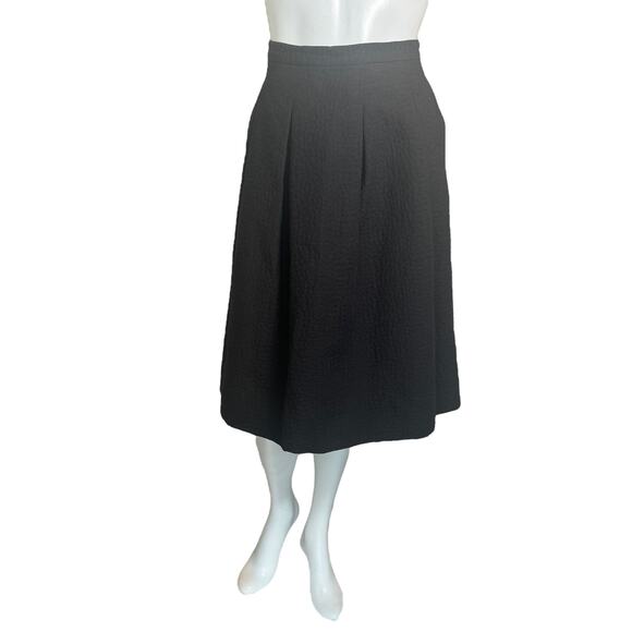 H&M Dresses & Skirts - H&M | Women's Black Textured Fit and Flare Midi Skirt | Size: 4